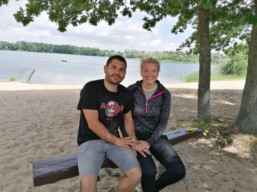 Durchgestartet: Julia Lemke und Jörg Mollitor wollen das Badesee- areal in Gusow entwickeln.