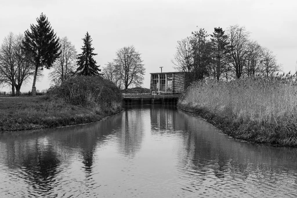 Blick auf das Schöpfwerk Gusow: Ulrich Seifert-Stühr fotografierte 2017 das Wassersystem des Oderbruchs.