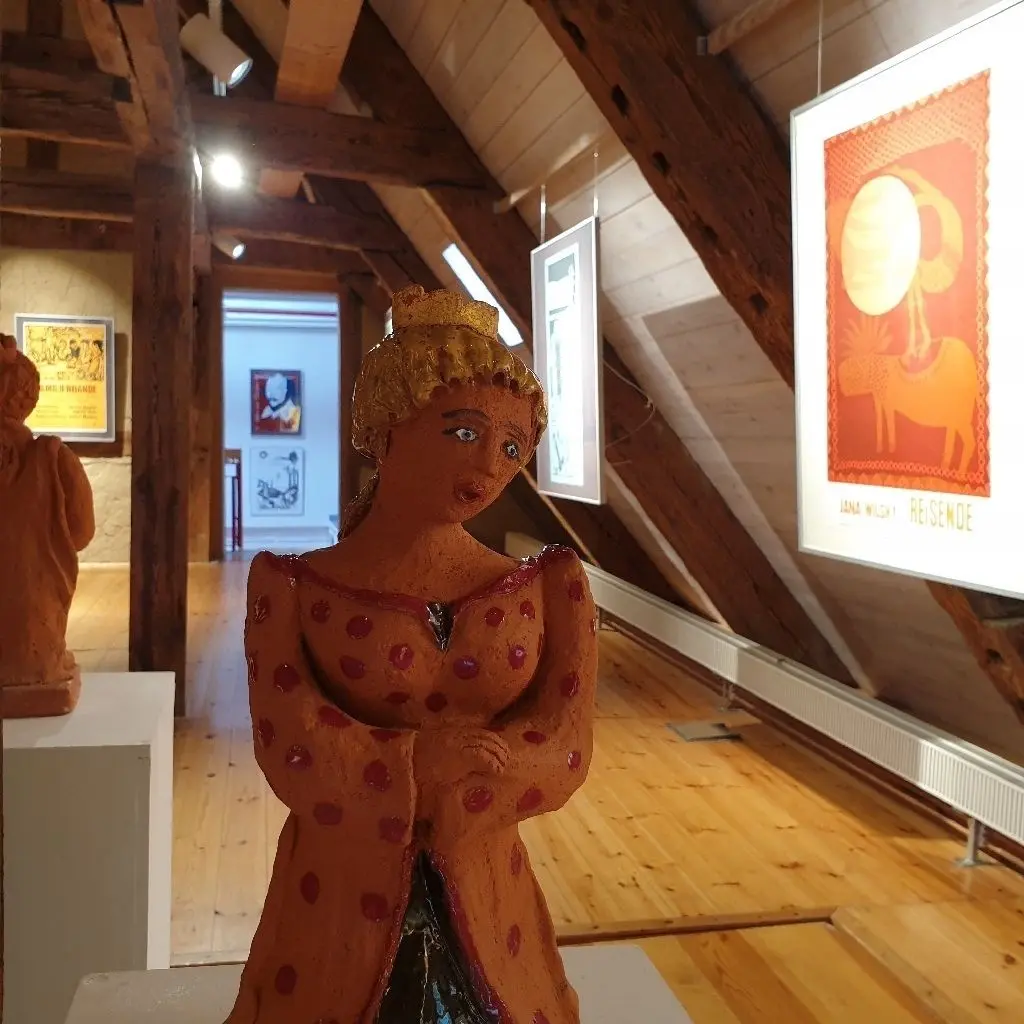 Einblick in die Jubiläumsausstellung "Plan P".