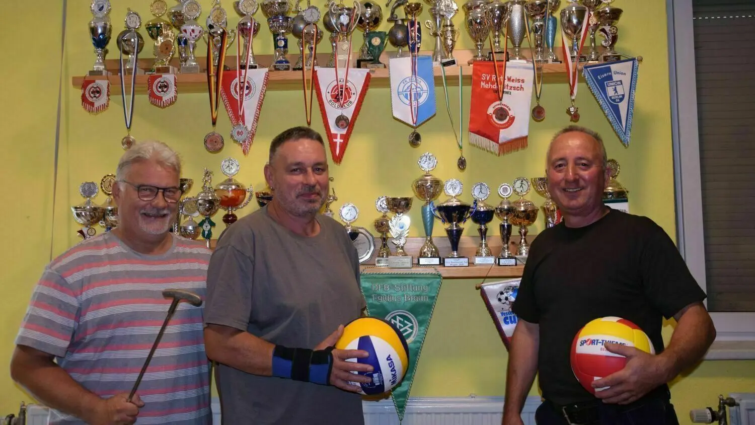 Drei wichtige Personen des KSC Neutrebbin: André Bernhardt (Ansprechpartner und Organisator des Verein), Henry Jaroschewski (langjähriger Mädchenfußball-Trainer) und Andreas Zille (Organisator der Fitnesssparte) – mittlerweile gibt es im Verein aber weit mehr unterschiedliche Sportarten.