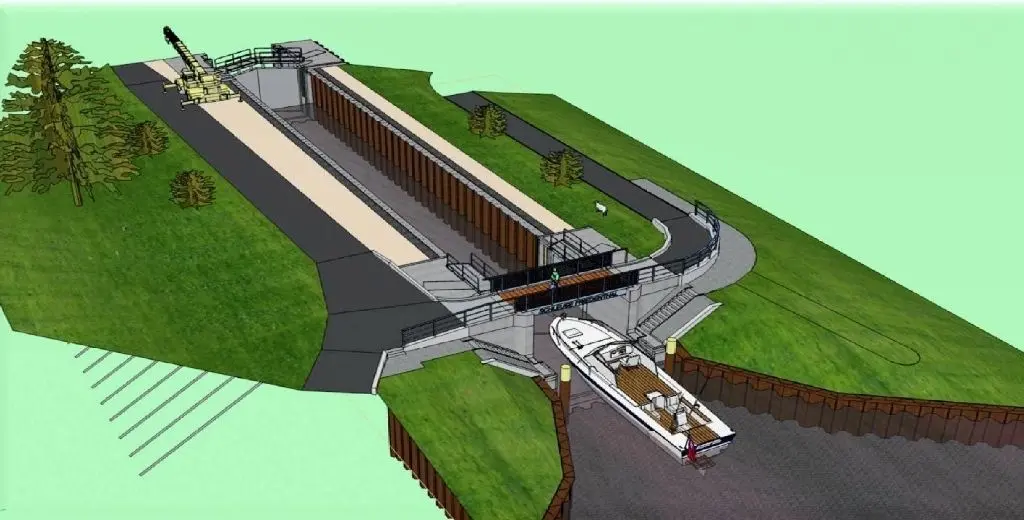 So soll die neugebaute Schleuse Friedenthal aussehen. Schon im kommenden Jahr könnten hier die ersten Sportboote passieren und weiter Richtung Ruppiner Kanal fahren. Die Havel in Oranienburg wäre dann keine Sackgasse mehr.