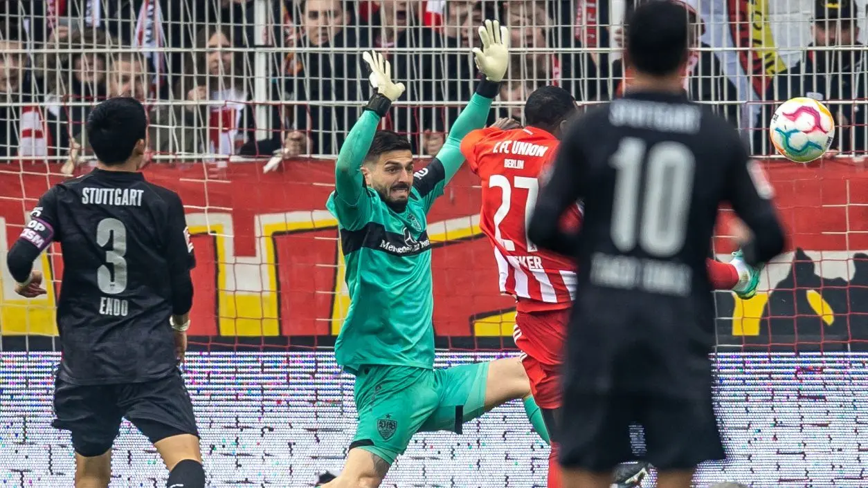 Sheraldo Becker traf am Samstag zum 1:0 für den 1. FC Union Berlin gegen den VfB Stuttgart. Er verwertete die punktgenaue Vorlage von Jerome Roussillon. Für Union war der 3:0-Sieg ein wichtiger Schritt in Richtung Champions League.