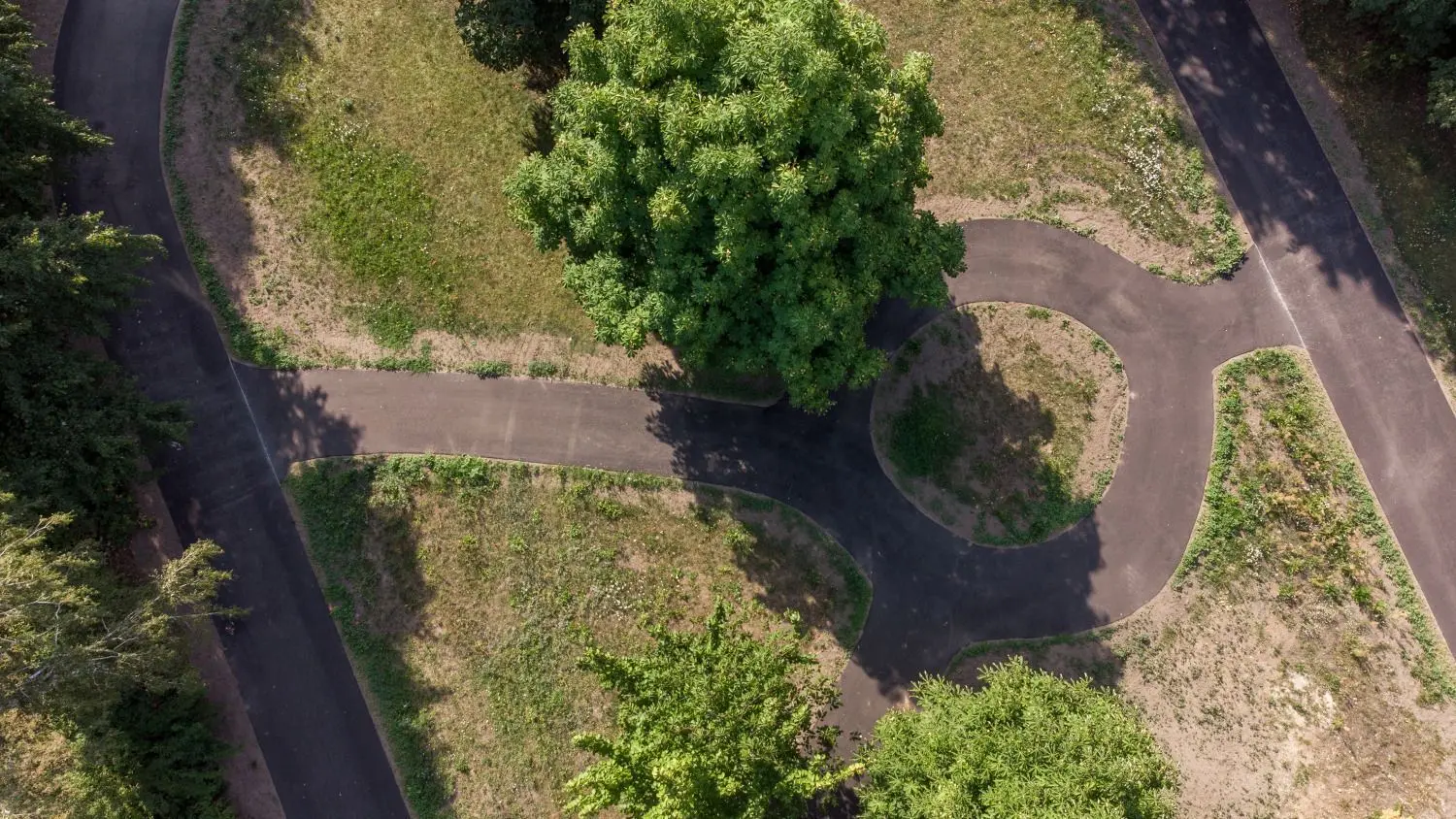 Aus der Vogelperspektive ist der neue angelegte Kreisverkehr gut zu sehen.