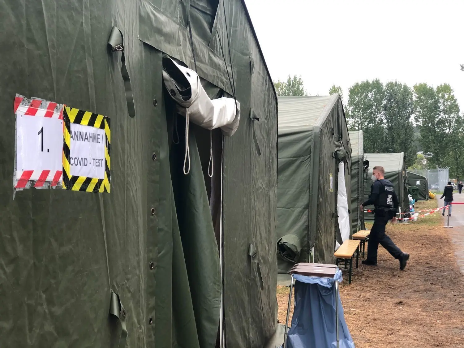Flüchtlinge in der Zentralen Erstaufnahme des Landes in Eisenhüttenstadt (Oder-Spree), die Flüchtlingswelle über Belarus und Polen wird größer.