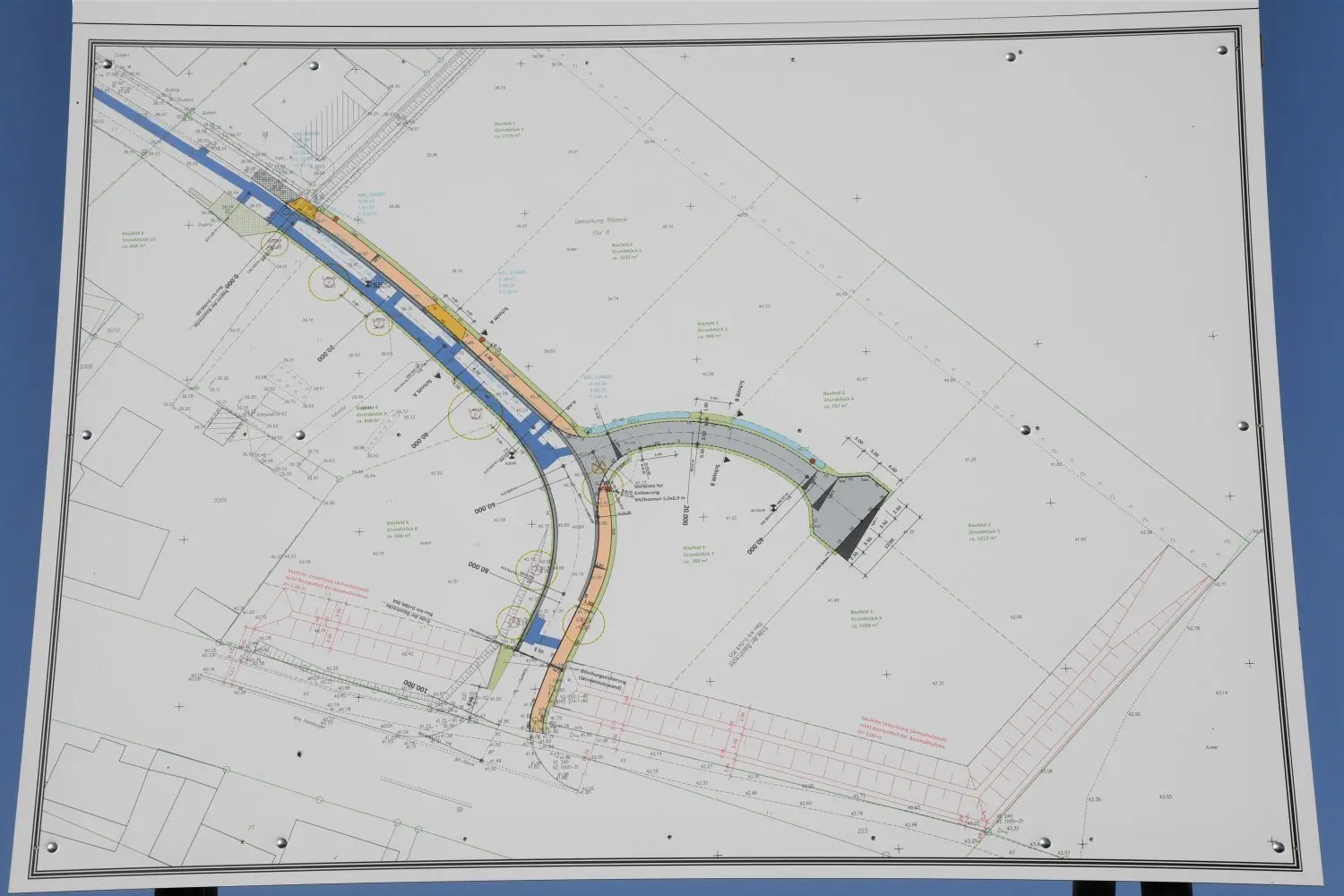 So soll das neue Baugebiet in Ribbeck aussehen, eine Stichstraße erschließt die Einfamilienhäuser.