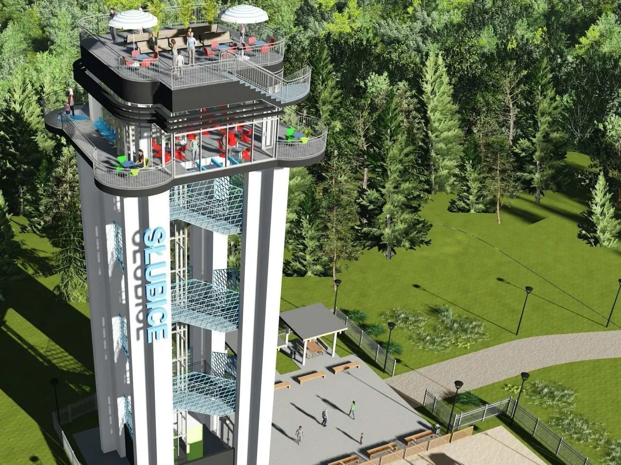 So soll der Kleistturm in Słubice aussehen. Im Sommer 2021 soll er fertig sein.