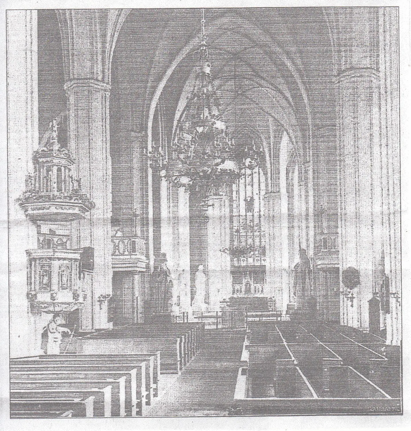 In der St. Katharinenkirche wurde König Gustav Adolf im Dezember anno 1632 aufbewahrt. Diese Aufnahme entstand genau 270 Jahre später, nämlich 1902.