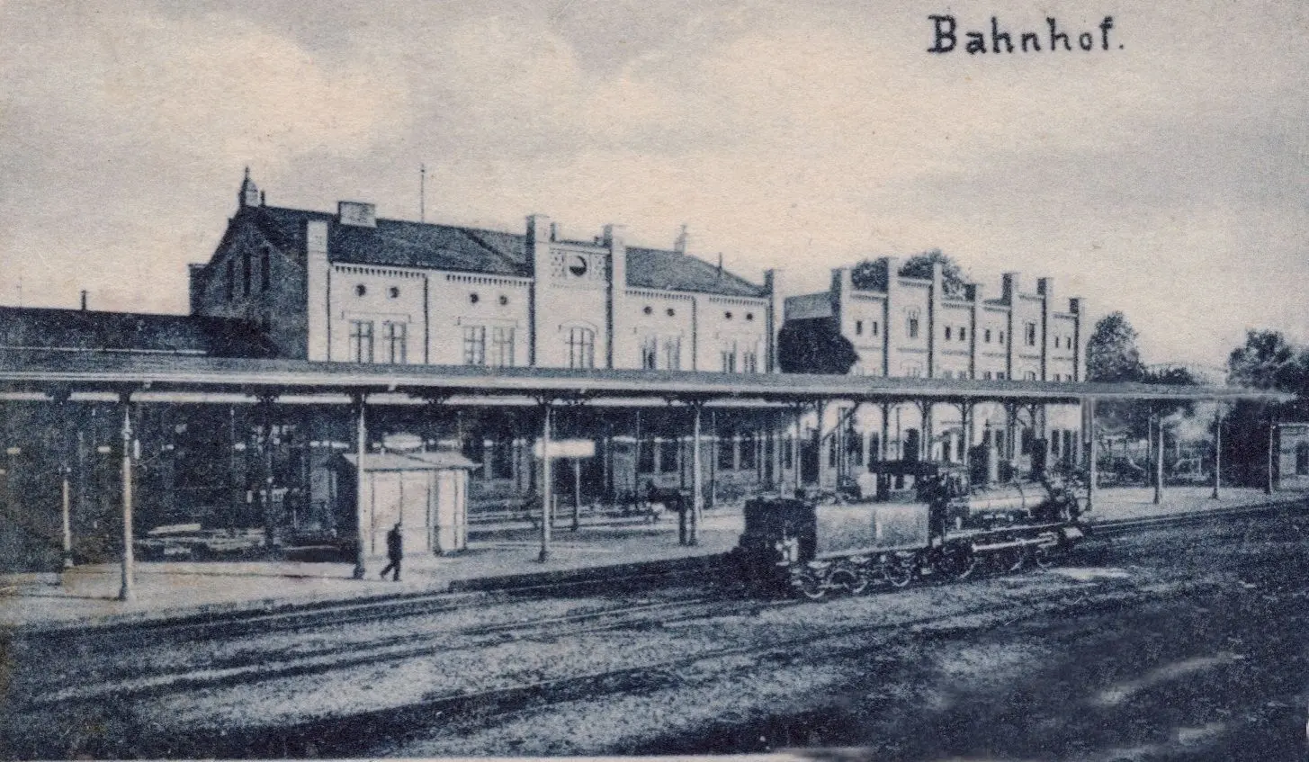 Der Brandenburger Bahnhof aus der Süd-Perspektive laut einer 1899 abgestempelten Karte.