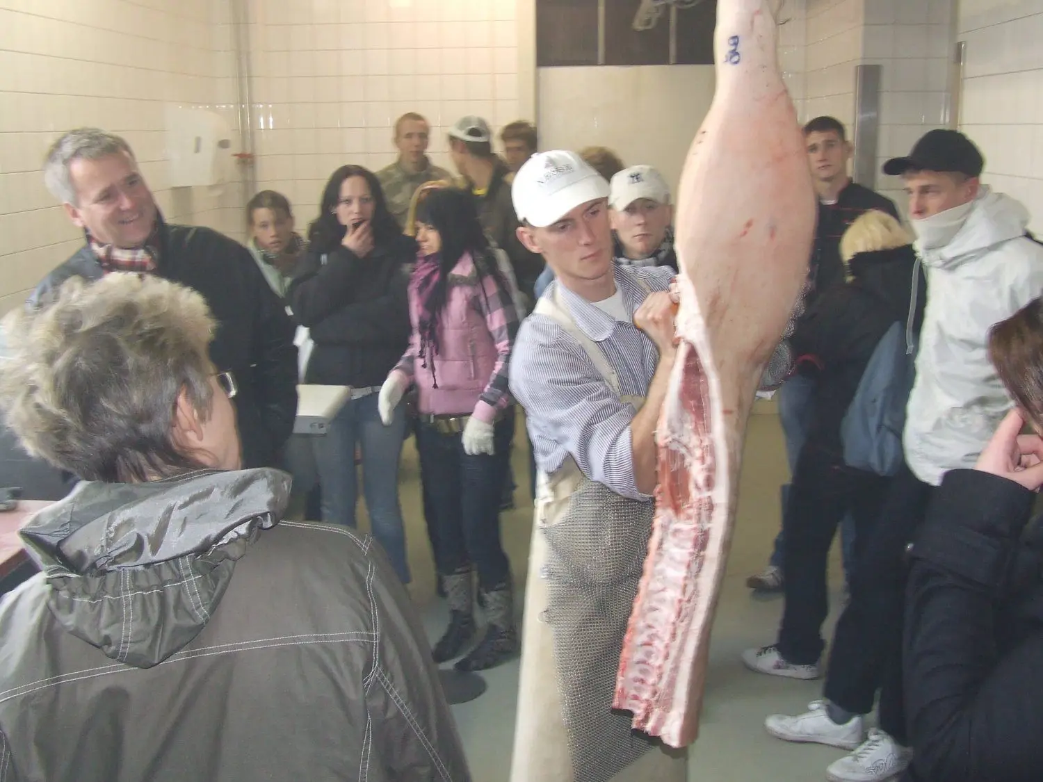 Am Tag der Ausbildung 2007 wurde auch der Beruf des Fleischers vorgestellt.