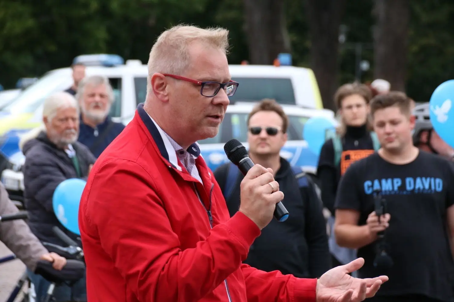 Andreas Büttner, Landtagsabgeordneter der Linken, war bei der Kundgebung in Oranienburg auch dabei.