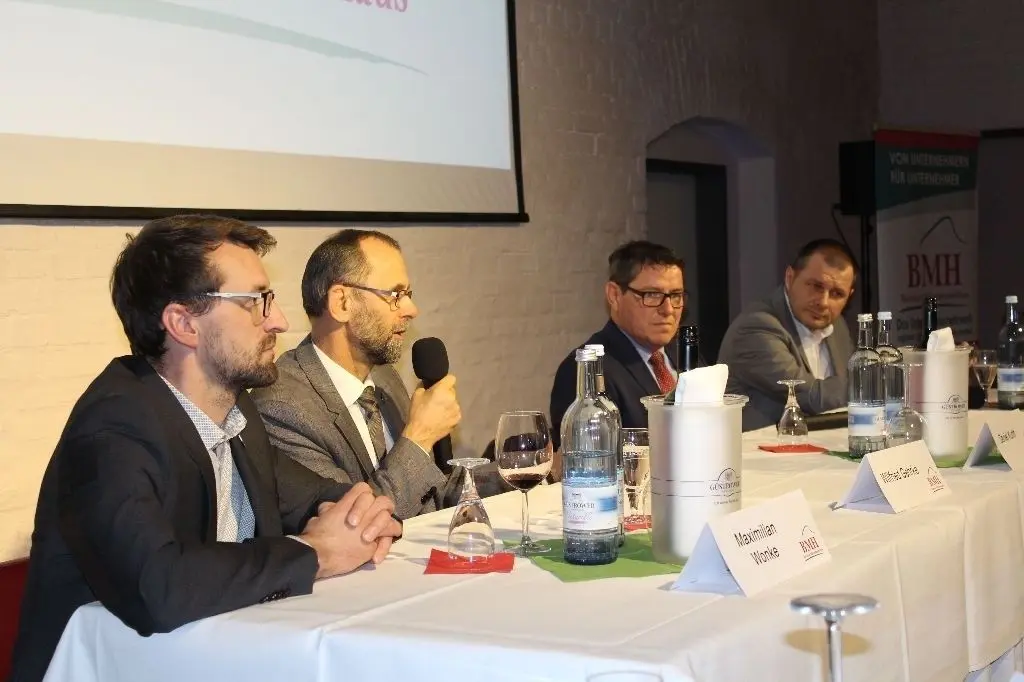 Gedankenaustausch beim Mittelstand: Maximilian Wonke, Wilfried Gehrke, André Stahl und André Nedlin (v.l.)