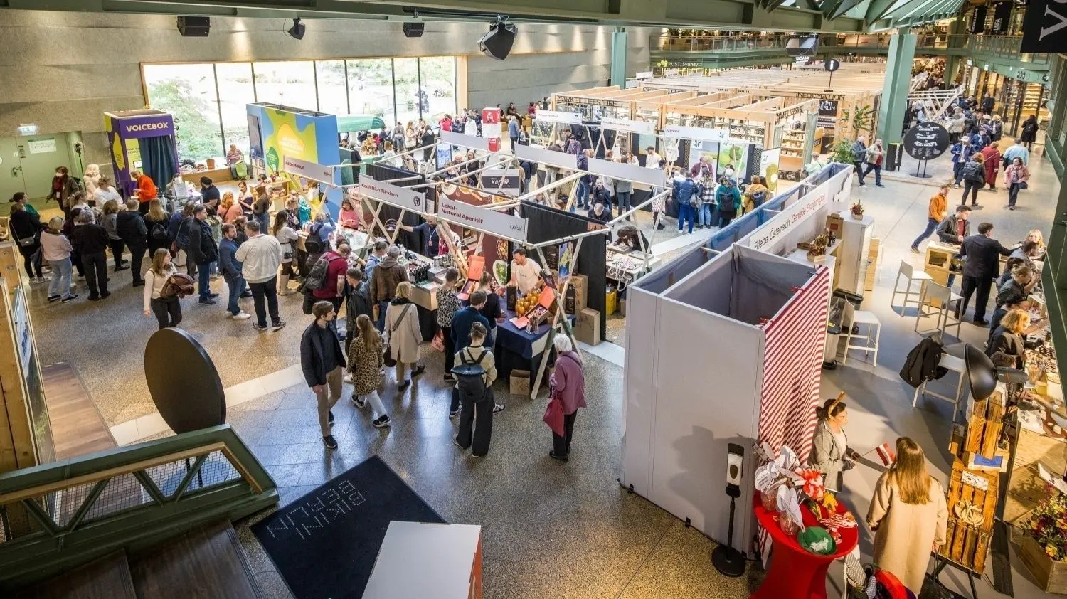Kulinarische Entdeckungstour bei der Berlin Food Week 2023: Im „Bikini“ gibt es für die Besucher im „House of Food“ viel zu sehen und allerlei zu verkosten.