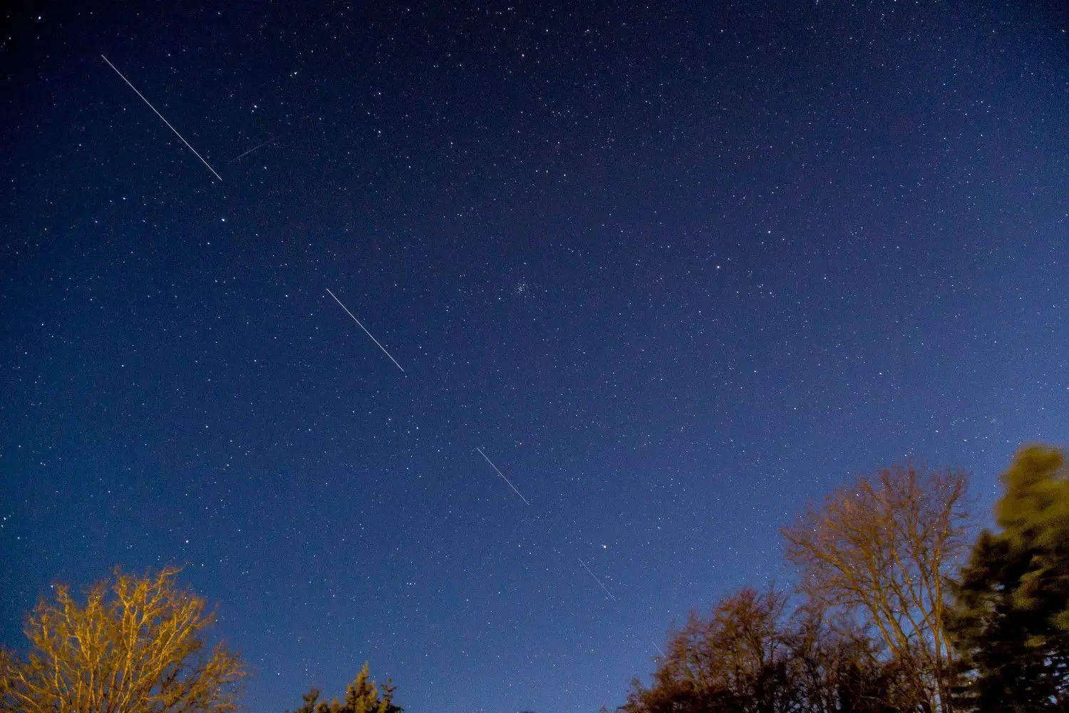 Fliegende Objekte am Nachthimmel über Brandenburg und Berlin: Sie stammen von Elon Musk und seinem Raumfahrtunternehmen SpaceX.