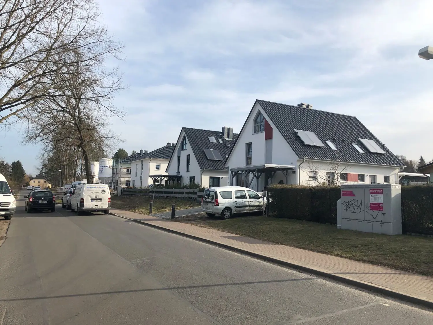 Neu entstandene Häuser