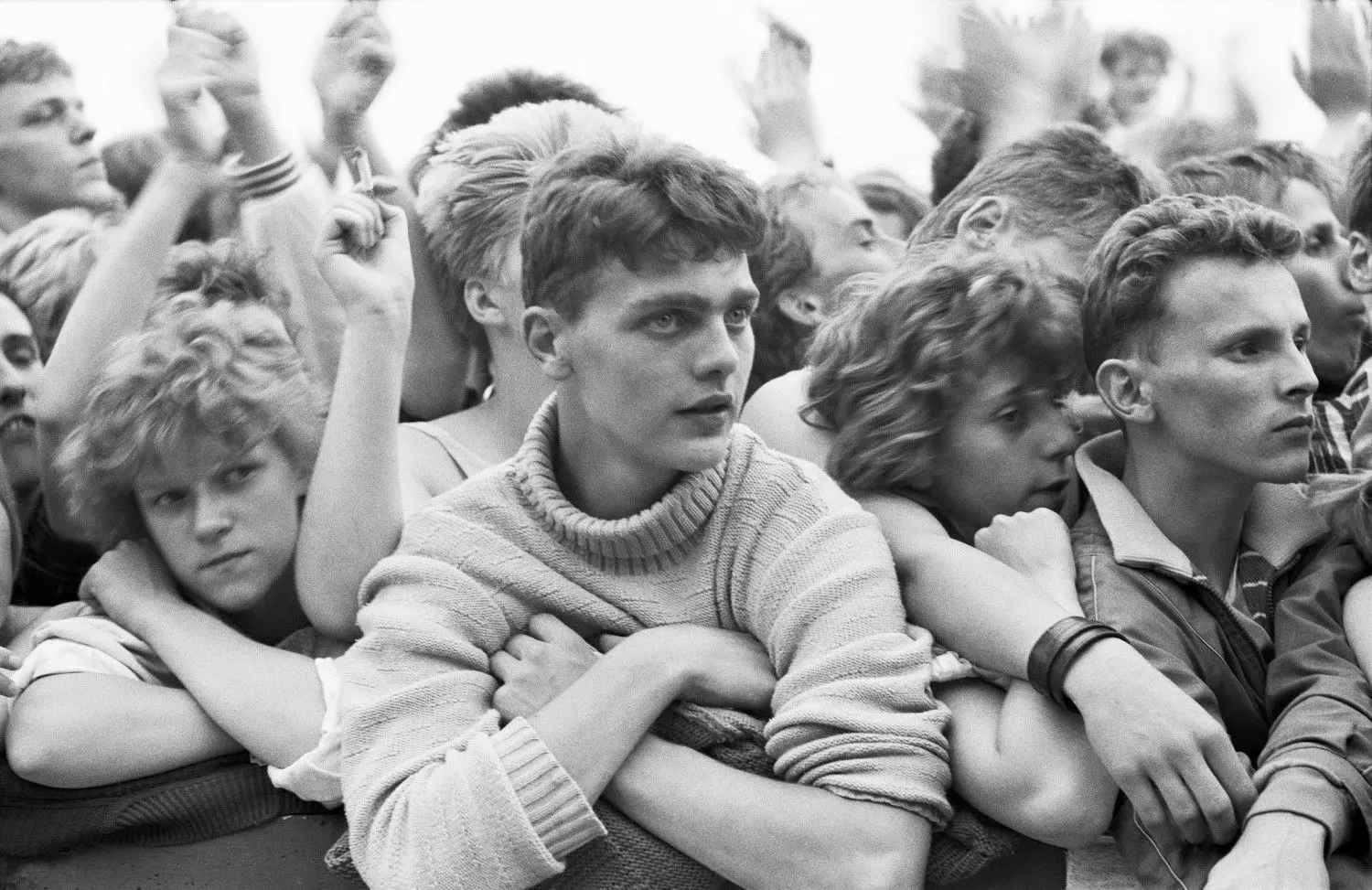Harald Hauswald, Konzert von Big County Radrennbahn , Weißensee,Berlin, 1988