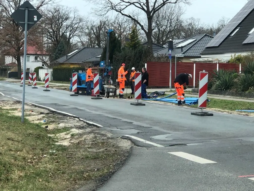 Zurzeit findet eine Kampfmittelsuche am Mühlenbecker Weg in Lehnitz statt.