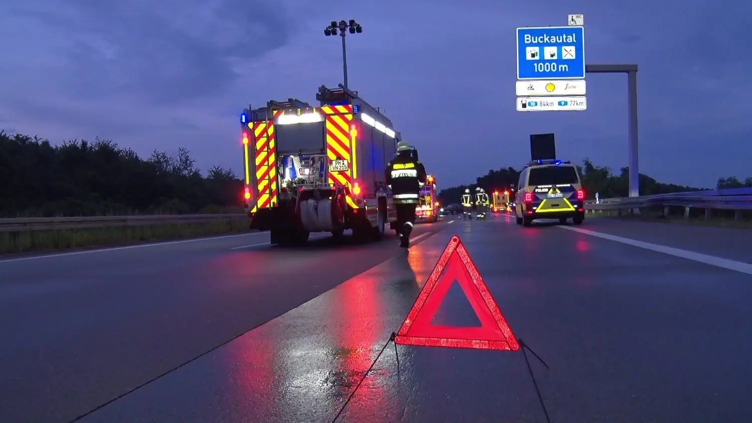 Unfall auf der A2 bei Ziesar