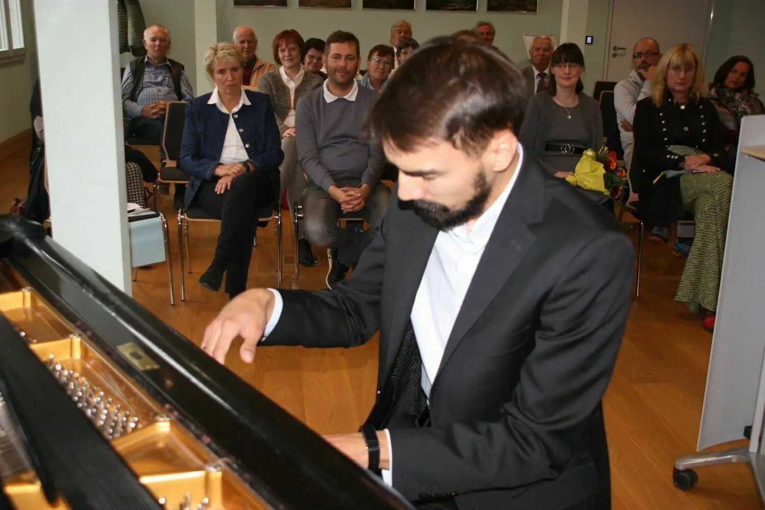 Ehm Welk-Literaturpreis 2022: Deer Pianist Jakub Dobrzycki aus Stettin begleitet die Festveranstaltung im Museum Angermünde musikalisch.