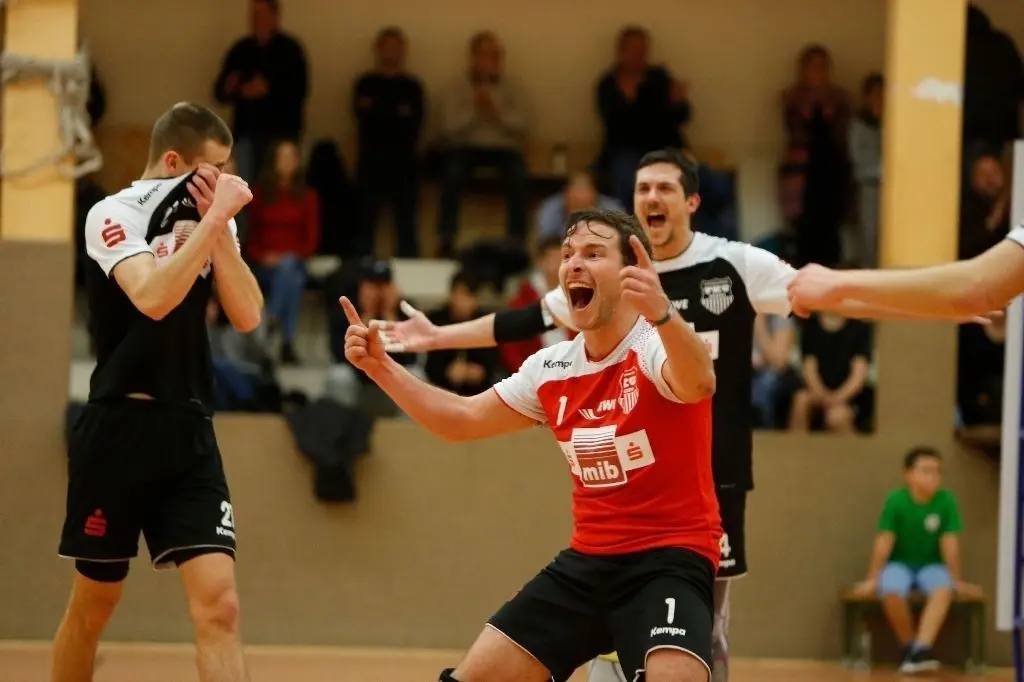 Jubel war grenzenlos: Mathias Lichtenheldt, Libero der Mannschaft