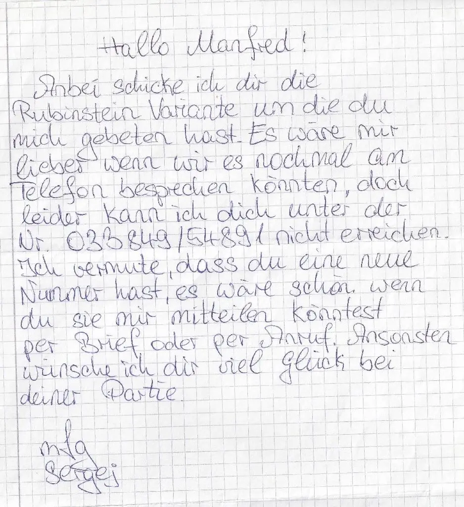 Mit Sergej Kalinitschew blieb Manfred Kuhle über Jahre in Kontakt.