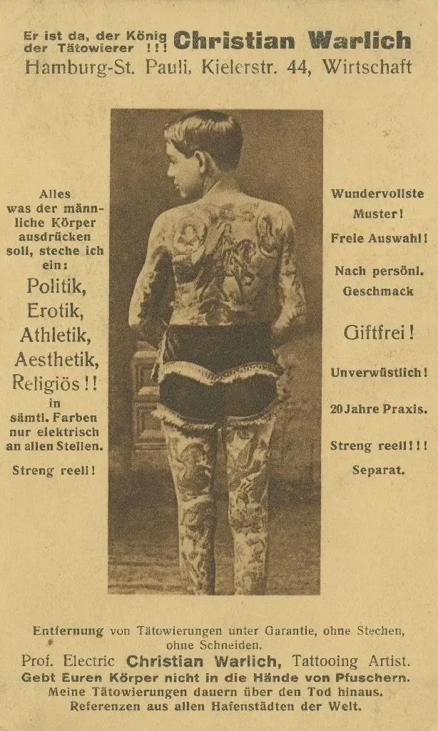 "Streng reell": Geschäftskarte von Christian Warlich (1948)