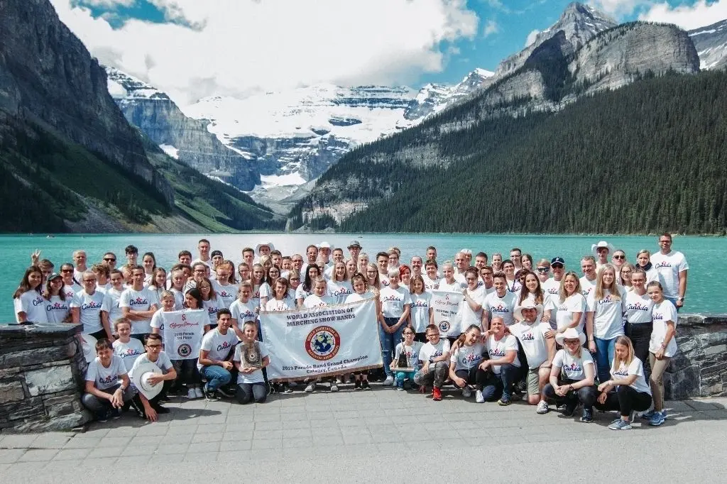Die Mitglieder des Fanfarenzugs Strausberg genießen nach ihren Auftritten in Calgary die Landschaft Kanadas.