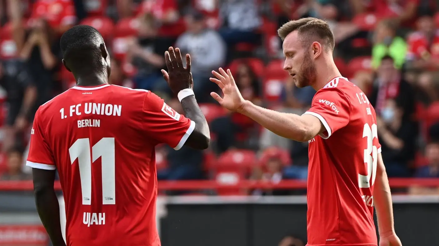 Cedric Teuchert (r.) verlässt Union Berlin. Der Stürmer ist der erste Abgang in der Winterpause.