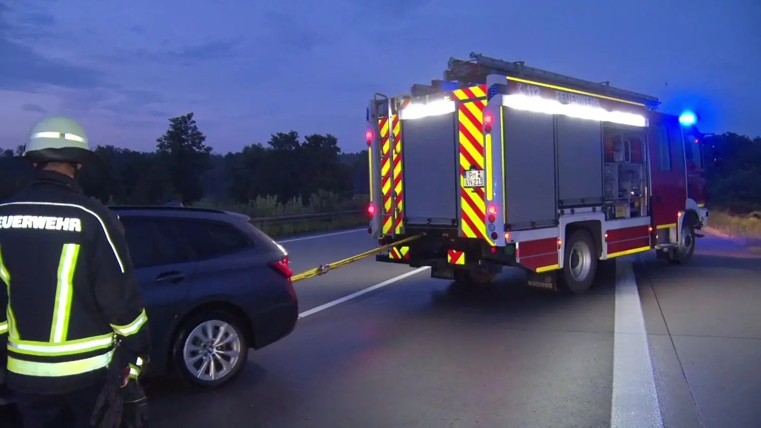 Unfall auf der A2 bei Ziesar