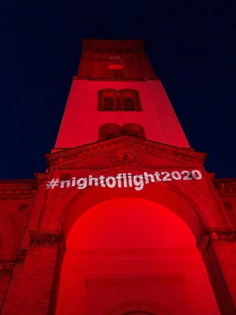 Die St. Nicolaikirche in Oranienburg wurde in den Nacht ebenfalls illuminiert.