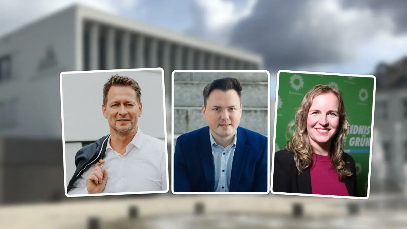 Traten am 5. November bei der Bürgermeisterwahl in Hohen Neuendorf an (von links): Amtsinhaber Steffen Apelt (CDU), Michael Gerlach (parteilos) und Franziska Reichel (Grüne)