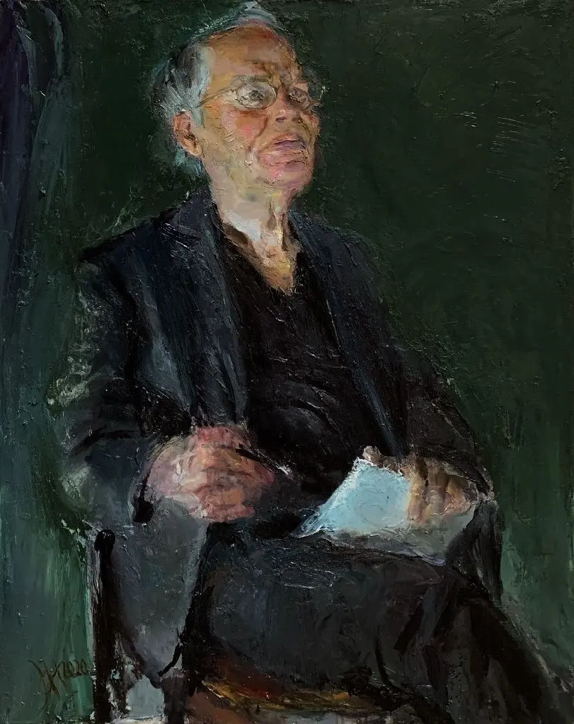 Johannes Heisig: "Bildnis Volker Braun", 2020