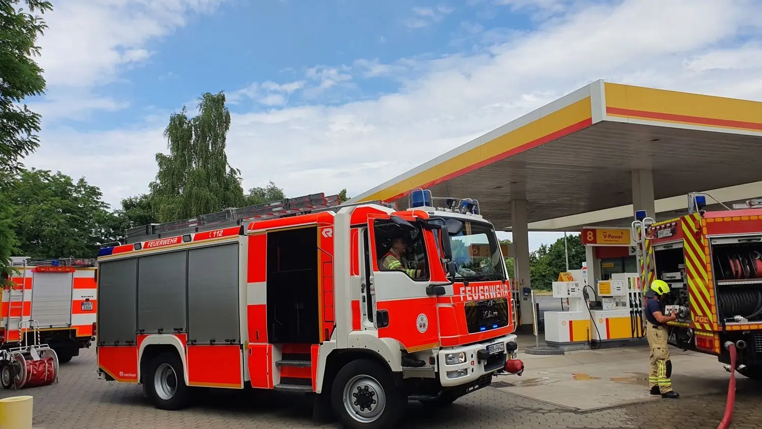 Feuerwehreinsatz an der Potsdamer Straße in Brandenburg an der Havel.