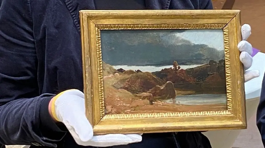 Verschollenes Bild von Carl Blechen kehrt in die städtische Kunstsammlung zurück. Es war auf einem Berliner Flohmarkt aufgetaucht.