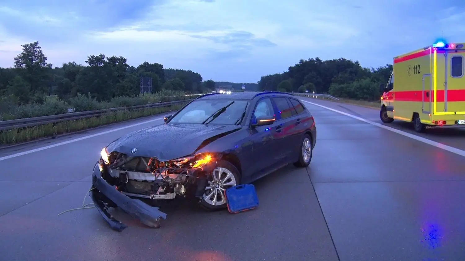 Unfall auf der A2 bei Ziesar