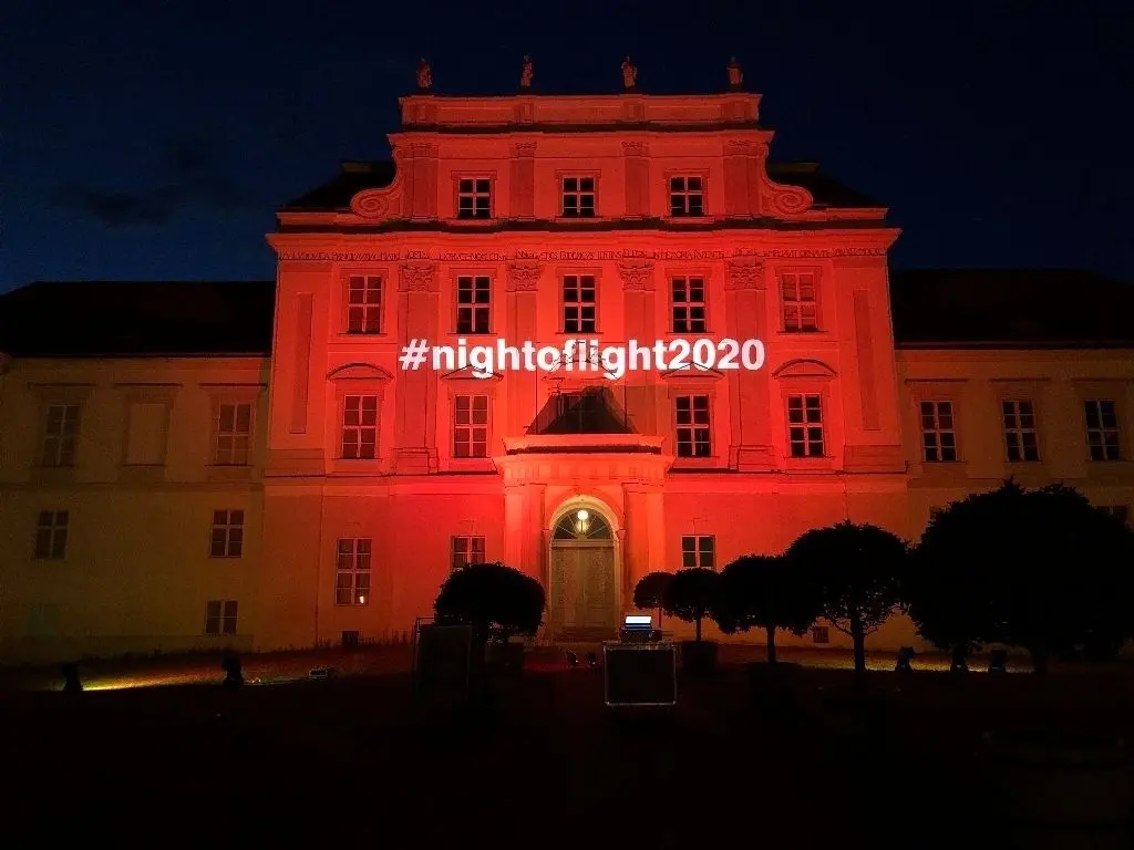 Beeindruckende Kulisse: Das Schloss Oranienburg bei der Night of Light in der Nacht zu Dienstag.