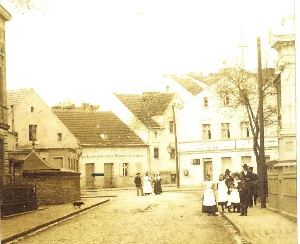 Ketzin 1920: Dort wo der Pfeil hinzeigt, wurden die Diebe gestellt.