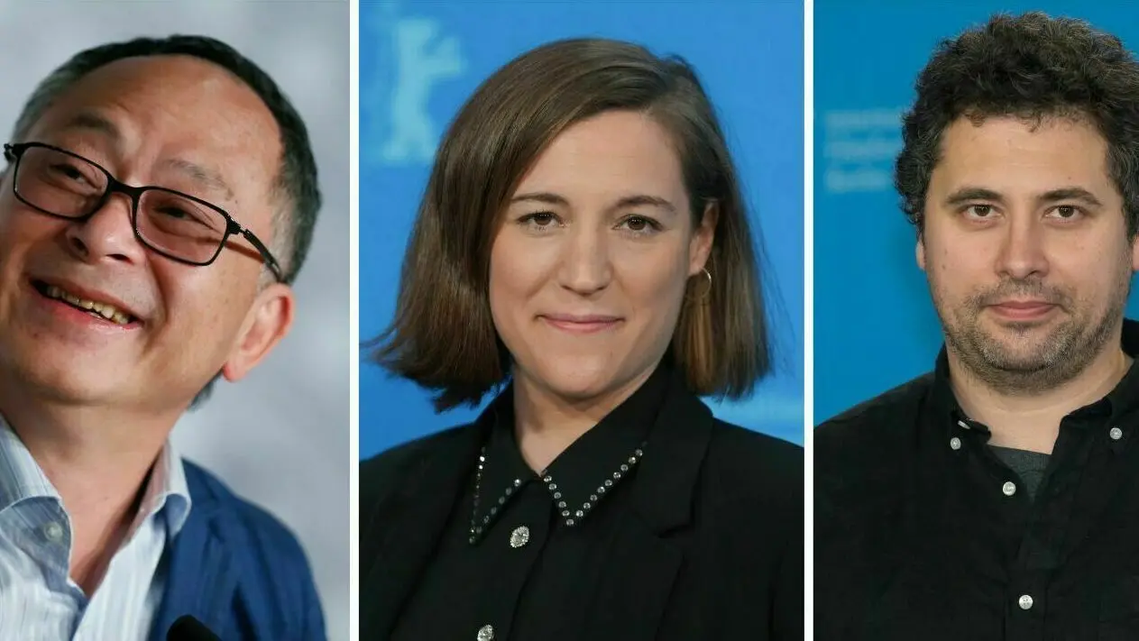 Johnnie To, Filmemacher aus Hongkong (l-r), Carla Simón, spanische Regisseurin, und Radu Jude, rumänischer Regisseur, gehören zu den Jurymitgliedern der Berlinale 2023.