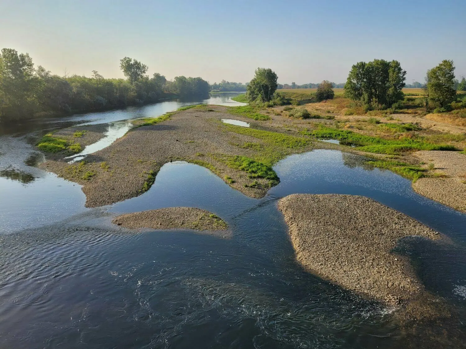 Der Fluss Sesia ist die Lebensader der Lomellina – und inzwischen fast ausgetrocknet.
