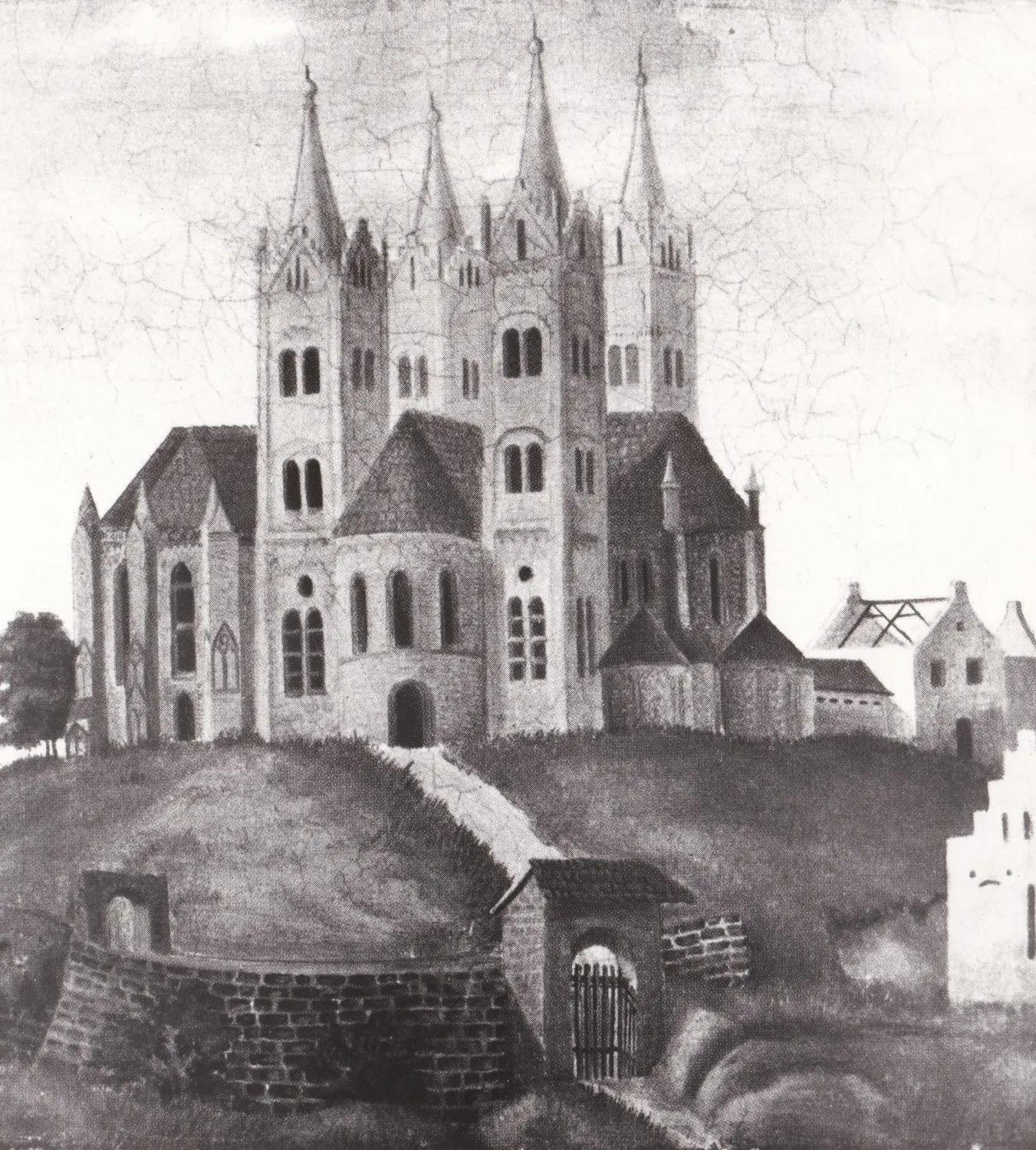 Die Marienkirche Mitte des 17. Jahrhunderts.