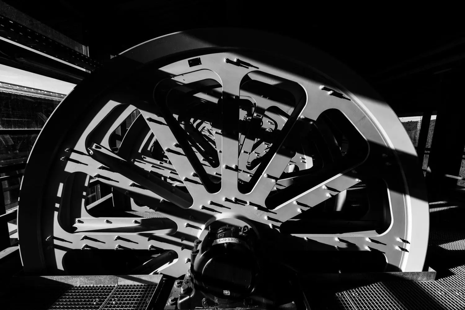 Aus Eberswalde: die Seilrollen im alten Schiffshebewerk Niederfinow, hergestellt in den Ardelt-Werken.