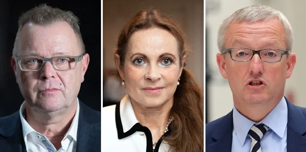 Trio: Die designierten Brandenburger CDU-Minister: Michael Stübgen (Innenminister und Vize-Regierungschef), Susanne Hoffmann (Justizministerin), Guido Beermann (Infrastrukturminister)