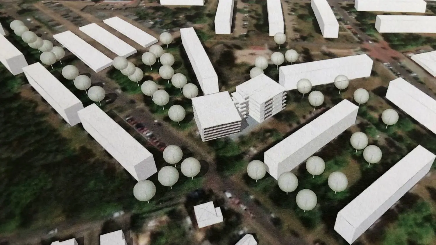 Wie zwei Würfel wirken die geplanten Häuser im zu DDR-Zeiten entstandenen Wohngebiet an der Tucholskystraße.