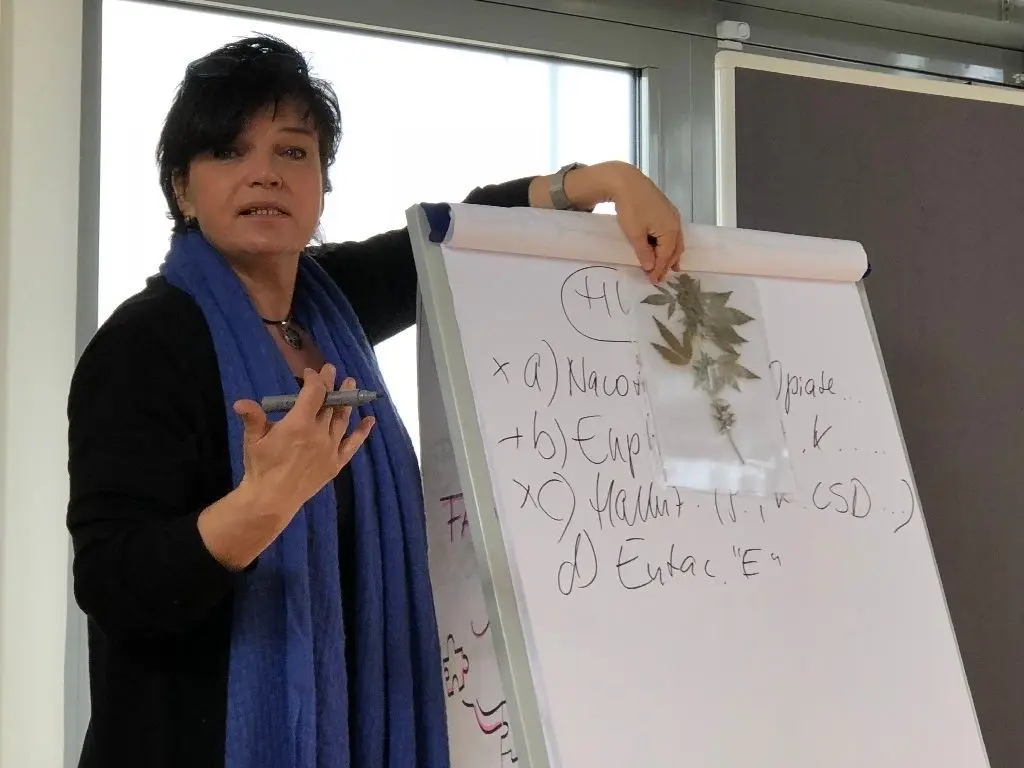 Andrea Wulsten, Drogenberaterin beim DRK für Oberhavel, ist Referentin zum Thema Drogenprävention bei einem Seminar des Kreisjugendrings in Oranienburg.