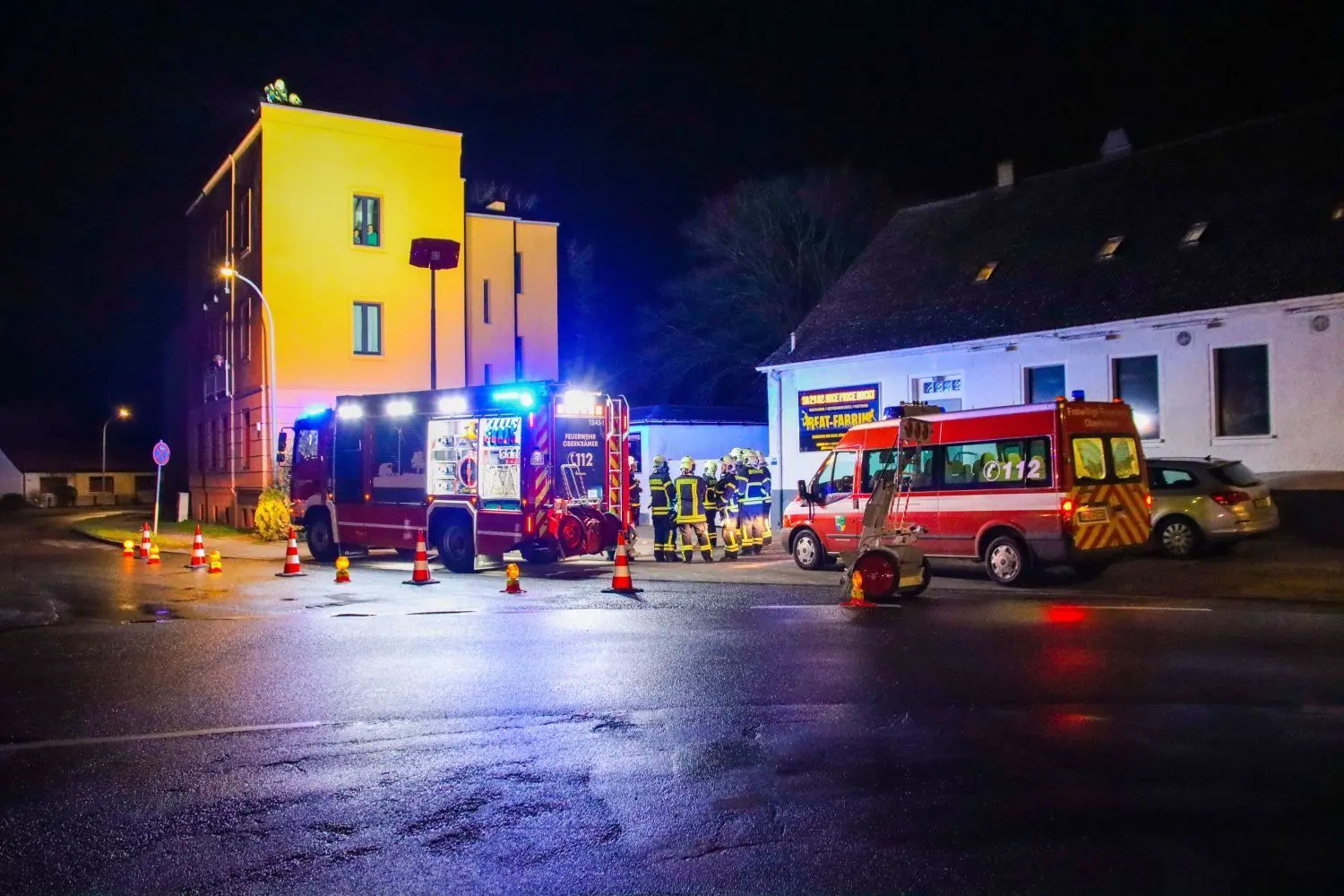 Insgesamt hatte die Feuerwehr Oberkrämer wie hier in Marwitz im vergangenen Jahr 72 Nachteinsätze.