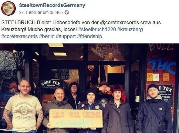 Screenshot: Liebesbekundungen für Steelbruch in Eisenhüttenstadt