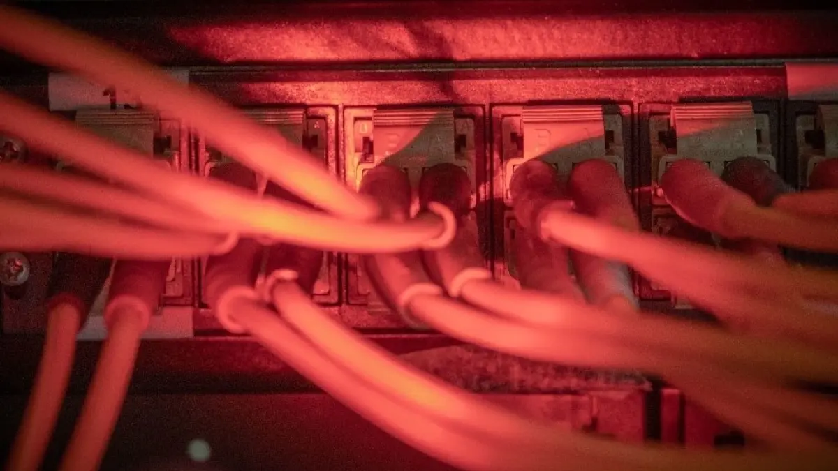Technische Störung in Schwedt: Tausende ohne Internet (Symbolbild)
ARCHIV - 04.01.2019, Berlin: ILLUSTRATION - Glasfaserkabel führen zu einem Internet Switch in einem Serverraum. Deutschland ist überzeugt, dass russische Hacker den Bundestag 2015 attackierten. Deshalb lud die Bundesregierung nun Moskaus Botschafter ins Auswärtige Amt, um gegen solche Angriffe zu protestieren und mit Strafen zu drohen. (zu dpa «Streit um Hacker-Angriff auf Bundestag weitet sich aus») Foto: Michael Kappeler/dpa +++ dpa-Bildfunk +++
