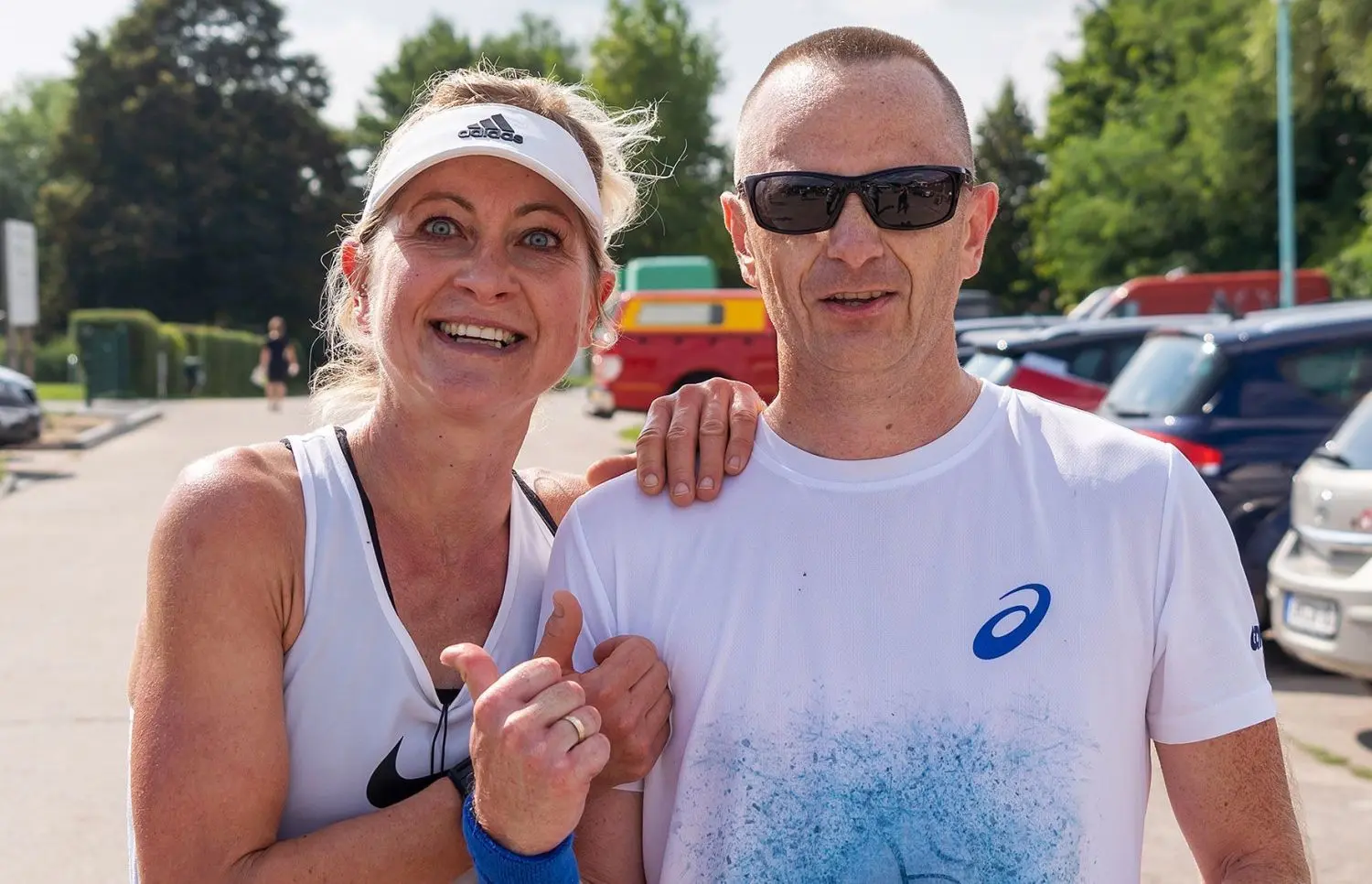 15. Nationalpark-Lauf: Gewinner auf der 15-Kilometer-Strecke – die Schwedterin Steffi Skara und Robert Duchowski aus dem Nachbarland waren die Schnellsten.