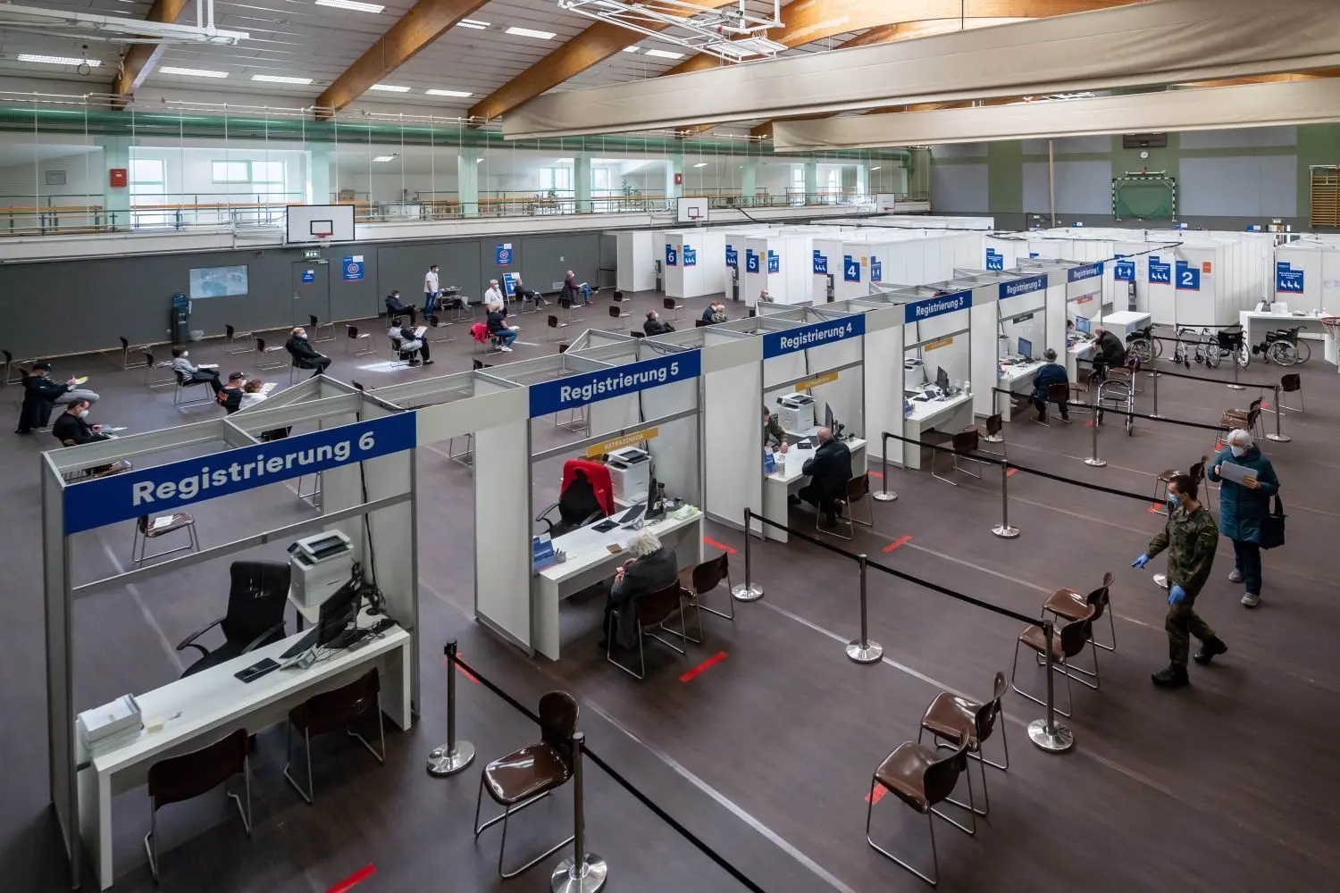 Das Prenzlauer Impfzentrum in der Grabow-Sporthalle ist am 30. September geschlossen worden.