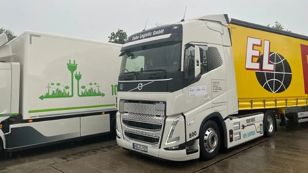 Strom statt Diesel: Die Spedition Euba-Logistic Angermünde setzt bereits moderne E-Trucks ein, die durch grünen Strom der eigenen Solaranlage betankt werden.