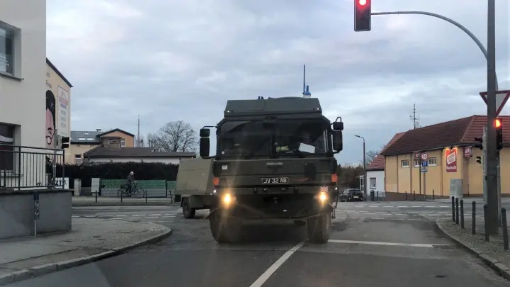 Verletzter Radfahrer an B167 in Finow